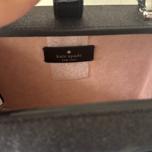 Kate Spade Wrapping Party Gift Box Glittering Crossbody Handbag Black - Picture 12 of 14